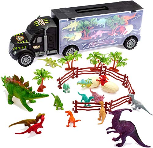 image for Tuko Dinosaur Car Toys Diecast Transport Carrier Truck Jurassic World 