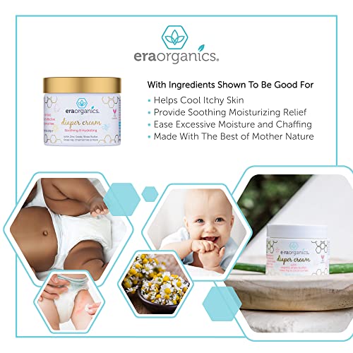 Era Organics Diaper Rash Cream Extra Soothing Zinc Oxide Diaper Rash