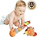 Jcobay Baby Toys Musical Caterpillar Stuffed Crawler Toy Soft Tummy Time Toy with Ruler Bells Rattle Crinkle Educational Interactive Plush Toy for Infant Newborn Boys Girls Toddler 3-12 6 Months Gift