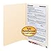 Smead End Tab Fastener File Folder, Shelf-Master Reinforced Straight-Cut Tab, 1 Fastener, Legal Size, Manila, 50 per Box (37110)