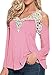 LTYY Women's Sexy Casual Cotton Shoulder-off V-neck T-shirt