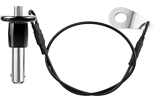 ZOWZEA 304 Stainless Steel Quick Release Pin 5/16 Inch(8mm) Diameter Ball Locking Pin with Push Button Lanyard Cable Usable Length 0.62"(16mm)