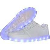 YuanRoad Unisex LED Light Up Shoes with USB Charging Glowing Luminous LED Sneakers
