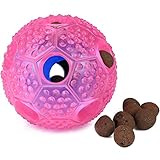 Airsspu Interactive Dog Toy - IQ Treat Ball Food Dispensing Toys for Small Medium Large Dogs Durable Chew Ball - Nontoxic Rubber and Bouncy Dog Ball - Ball Shape Design Cleans Teeth