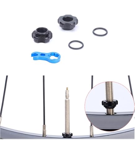 Meiser Presta Valve 4-Pack Bike Presta Valve Nuts Aluminum Alloy