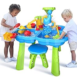 ConeWhale Sand Water Table for Toddlers, 4 in 1
