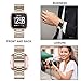 Wearlizer Stainless Steel Band Compatible for Fitbit Versa/Versa 2/Versa Lite Bands Women Men,Ultra-Thin Lightweight Replacement Band Strap Bracelet Compatible for Fitbit Versa Scrub Gold