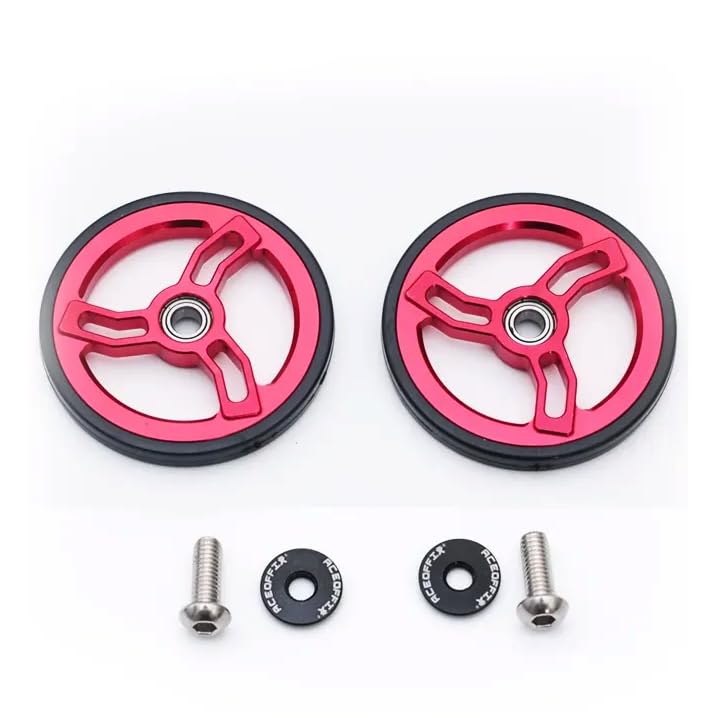 Stylish 60mm Easy Wheels for Brompton model 2023 Red
