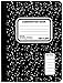 Top Flight Sewn Composition Book, Black and White Marble, Wide Rule, 100 Sheets (41353) primary