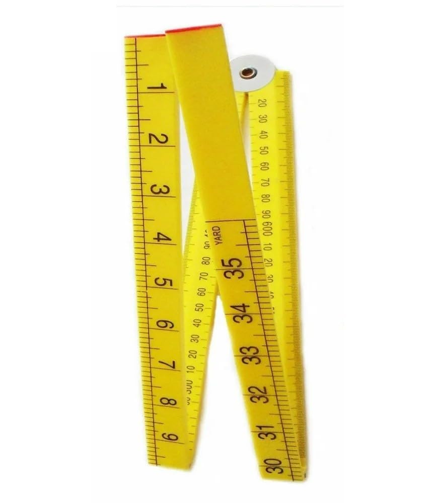 1 Meter Plastic Folding Foldable Rule Measuring Tool Metric Imperial Marking Hand Ruler
