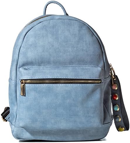 Handbag Republic Womens PU Leather School Backpack Purse With Stud Zipper Strap