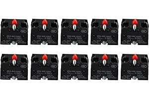 TEN PCS Momentary Pushbutton Switches with Screw Clamp Terminals for Various Electrical Systems, Rated at 10A/600V (ZB2-BE102