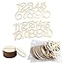 AerWo Wooden Table Number 1-20 Wedding Table Number with Base for Wedding Reception and Wedding Table Decorations