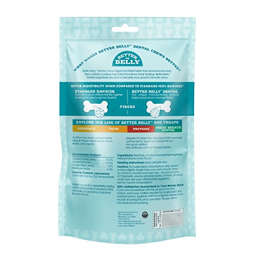 Better Belly Highly Digestible Rawhide Dental Chews, Treat Your Dog to