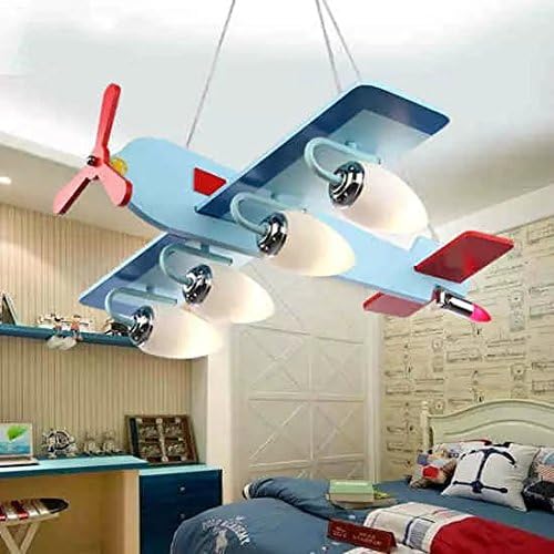 Happy Children's room chandelier lamp eye creative cartoon cute airplane LED lamps bedroom