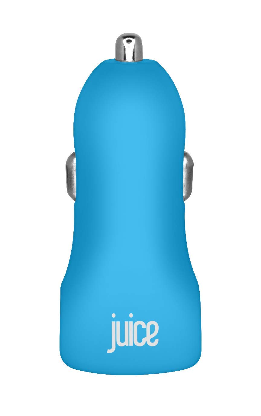 Juice Single Port 2.4A Powerful USB Mobile Phone, Tablet In Car Charger, 2.4A - Aqua