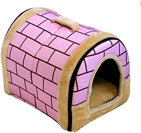 Removable Arched Dog House Foldable Pet Kennel Retro Brick Soft Dog Bed Puppy Cat Warm Winter Nest Bed Pet Supplies