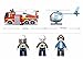 Sluban M38-B0627 Firefighting Series Blocks Vehicle Bricks Toy Helicopter (394 Piece), Elevating Platform Fire Truck and Plane