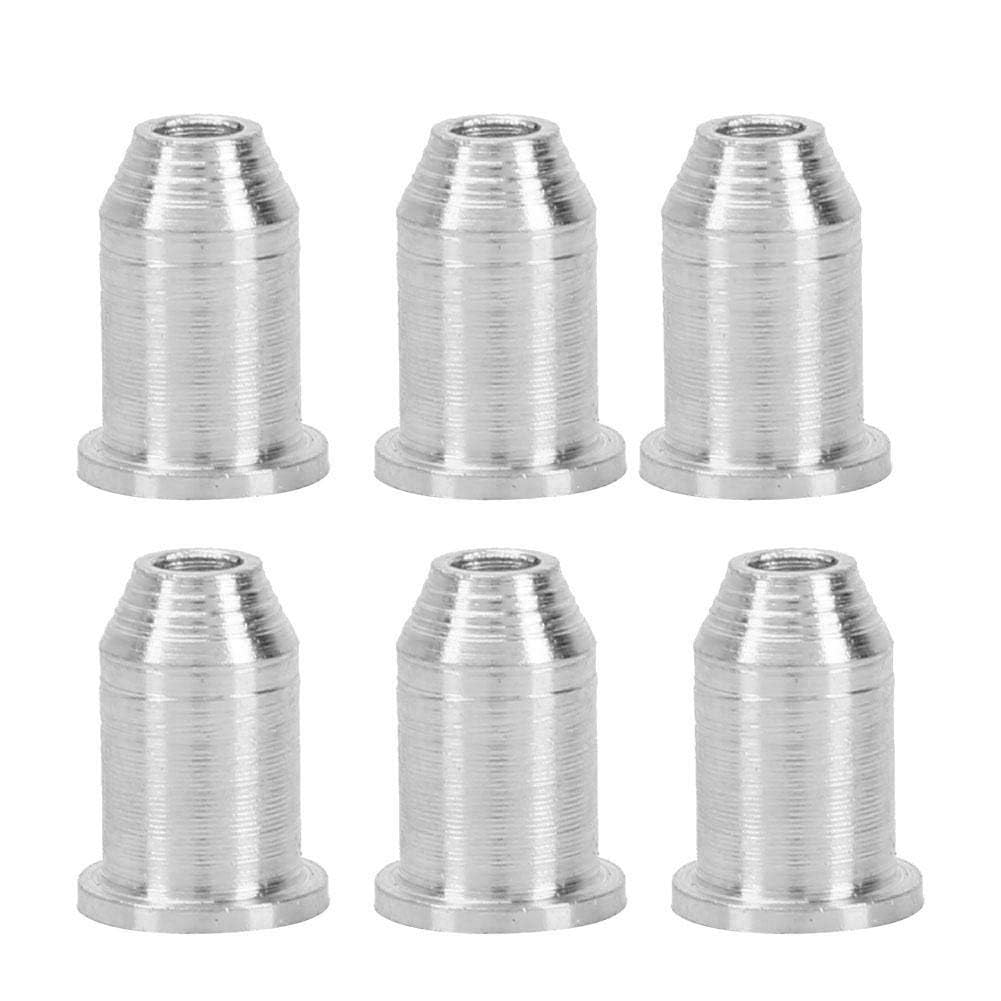 Bnineteenteam 6 Pcs Guitar Through Body String Ferrules for Electric Guitar (Silver) String Ferrules Performance Accessory Musical Instrument Accessories
