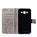 Galaxy J5 Case,Samsung Galaxy J5 Case,EMAXELER Stylish Wallet Case [Kickstand Flip Case][Credit Cards Slot][Cash Pockets] PU Leather Flip Wallet Case with Stand For Samsung Galaxy J5--Gray