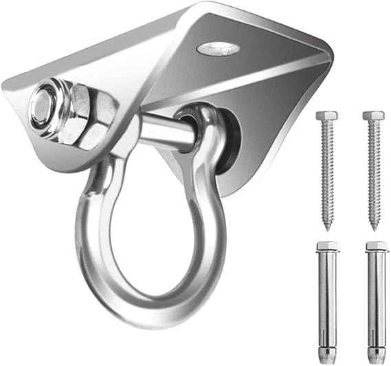 TOPINCN Edelstahl Deckenhaken Set - 5 Stück Verdickte Wandhaken Für Schaukeln, Hängematten & Deckenventilatoren