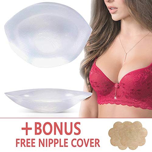 Silicone Bra Inserts Breast - Waterproof Enhancers Clear Gel BRA Inserts A to D Cup for Swimsuits & Bikini Push Up Molding Pad - Thumbnail 5