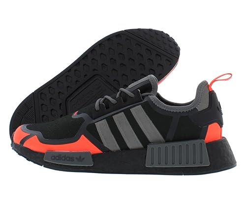adidas Men's NMD R1 Sneaker, Core Black Grey Four Solar Red,