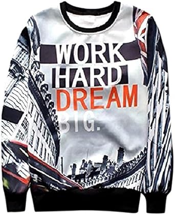 Amazon トレーナー メンズ おしゃれ スウェット プリント 原宿系 ファッション ストリート 秋服 長袖 男性ファッション トレーナー パーカー 通販