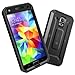 Galaxy S5 Case, SUPCASE [Heavy Duty] Samsung Galaxy S5 Case [Unicorn Beetle PRO Series] Full-body Rugged Case with Built-in Screen Protector (Black/Black), Dual Layer Design + Impact Resistant Bumper