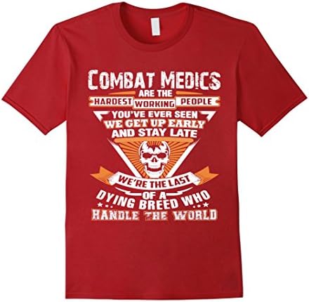 Mens Combat Medic Tshirt XL Cranberry