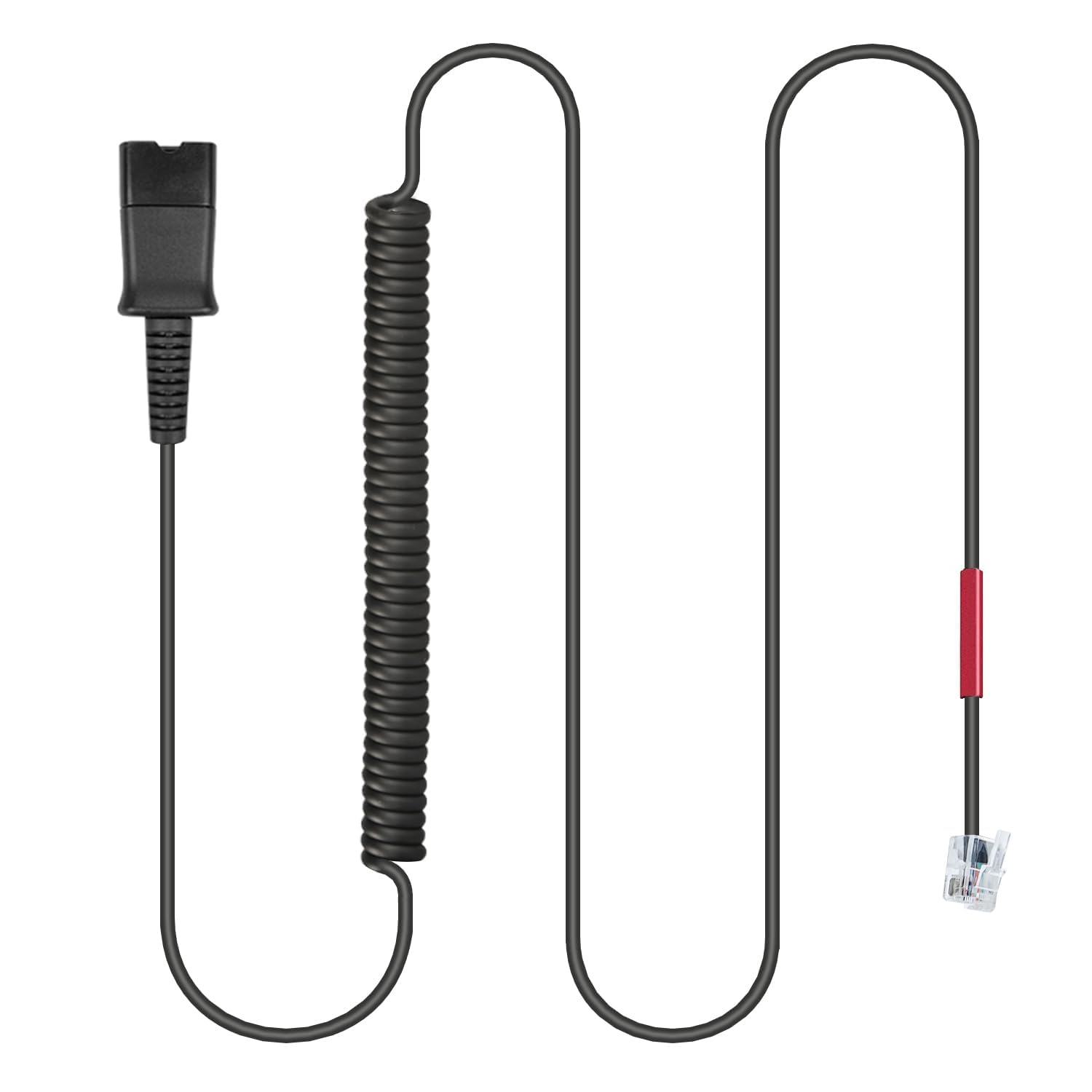 RJ9 QD Adapter HIS Cable for Plantronics Quick Disconnect Headset U10P-S Cord Compatible with Yealink T21P T41P T23G T41S T42S T46S T48S Avaya 1608 9608 9611G Grandstream GXP1620 2130 Panasonic Snom