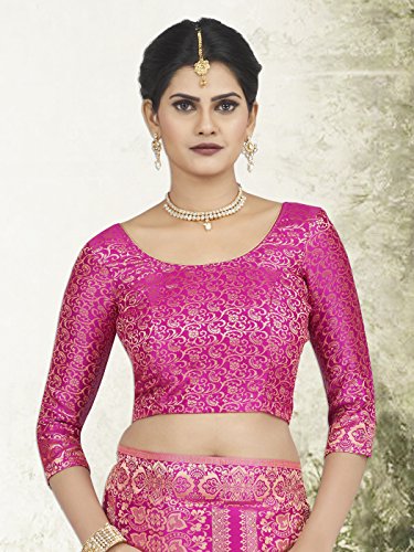 Shonaya Women's Woven Polyester Silk Magenta Designer Saree With Unstitched Blouse Piece - Image 6