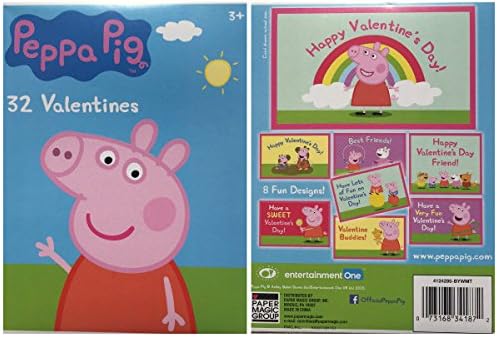 Peppa Pig 32 Fold and Seal Valentine Day Cards