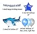 Shark Splash Party Decorations Shark Mylar Balloons Birthday Banner for Shark Birthday Party Supplies