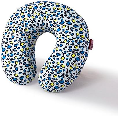 Leadtimesbest Plane, Air Travel, U-shaped ,Neck Memory Foam Travel Pillow- Designed for Airline, Bus, Car, Company, Comfortable and Breathable Plush Fabric 11 X11 X3.5 Inch (White Leopard)