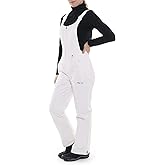 SkiGear Women's Essential Insulated Bib Overalls, White, X-Small Short