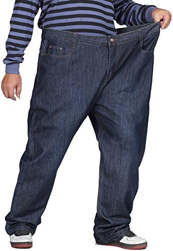 Gaok Men's Denim Cotton Plus Size Loose Casual Jean Pants with Straight Leg-40