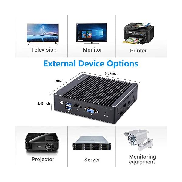Sharevdi-Fanless-Mini-PC-Intel-Celeron-N2940-Quad-core-Small-Computer-with-WindowsLinux-4x-Intel-Gigabit-Ethernet-for-Network-Firewall-Gateway-Router-4G-RAM-64G-SSDUSB-3024G-WiFiHDMIVGA Sharevdi Fanless Mini PC Intel Celeron N2940 Quad-core Small Computer with Windows/Linux, 4x Intel Gigabit Ethernet for…