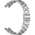 EANWireless Compatible for Garmin Lily Band, Metal Classic Stainless Steel Replacement Slim Accessory Fit for Garmin Lily Smartwatch Women Dressy, Silver