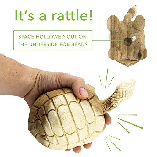 Organic Wood Turtle Rattle - Thumbnail 4