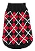 KOOLTAIL Knit Turtleneck Cold Weather Dog Sweater, Soft Diamond Plaid Pullover for Medium Large Dogs, Pet Coat Puppy Sweater for Girls Boys