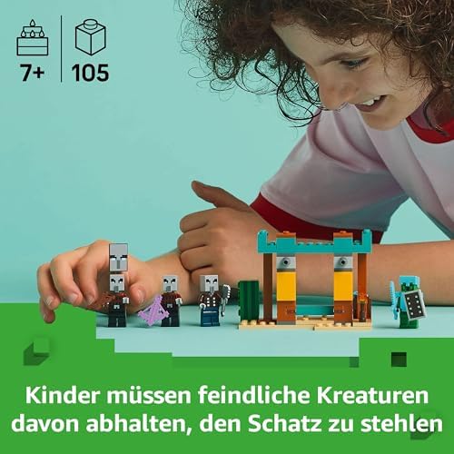 Minecraft Die Illager-Wüstenpatrouille - Gaming Spielzeug mit Figuren, darunter EIN Plünderer, EIN Vindikator und EIN Kaktusritter - Gamer Geschenk für Jungen und Mädchen ab 7 Jahren - 21267