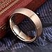 THREE KEYS JEWELRY 2mm 4mm 6mm 8mm Rose Gold Tungsten Ring Brushed Wedding Band Engagement Ring Unisex