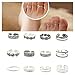 Wholesale 12pcs Celebrity Fashion Simple Sliver Carved Flower Toe Ring Jewelry C