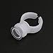 Tinksky Permanent Eyelash Makeup Tool Ink Cup Ring Holder Disposable Pigment Container for Eyebrow Tattooing,100pcs Rings and 100pcs Cups