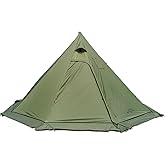 4 Persons 5lb Lightweight Tipi Hot Tents with Stove Jack, 7'3" Standing Room, Teepee Tent for Hunting Family Team Backpacking