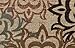 New City Contemporary Brown and Beige Modern Floral Flowers Area Rug, 5 feet by 8 feet