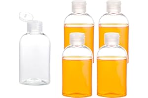 Kitchen GIMS Plastic Travel Bottles 3.4oz/100ml TSA Approved Travel Bottles Empty Squeeze Bottles with Flip Cap Travel Size Bottles for Shampoo Conditioner & Cosmetics (5 Pack)
