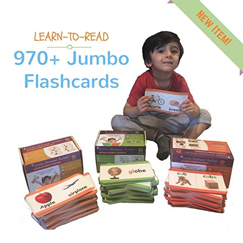 Little Champion Reader Learn to Read Alphabet, Phonics, Sight Words, Phrases & Sentence Story 970+ Flashcards - Babies, Toddlers, Preschool & Kindergarten Levels 1-3