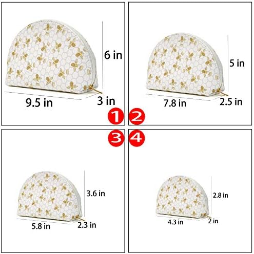 Small Makeup Bag for Purse Luxury Women Cosmetic Bags for Toiletry Travel including 4 Different Sizes Pouch (White) 5 Small Makeup Bag for Purse Luxury Women Cosmetic Bags for Toiletry Travel including 4 Different Sizes Pouch (White)